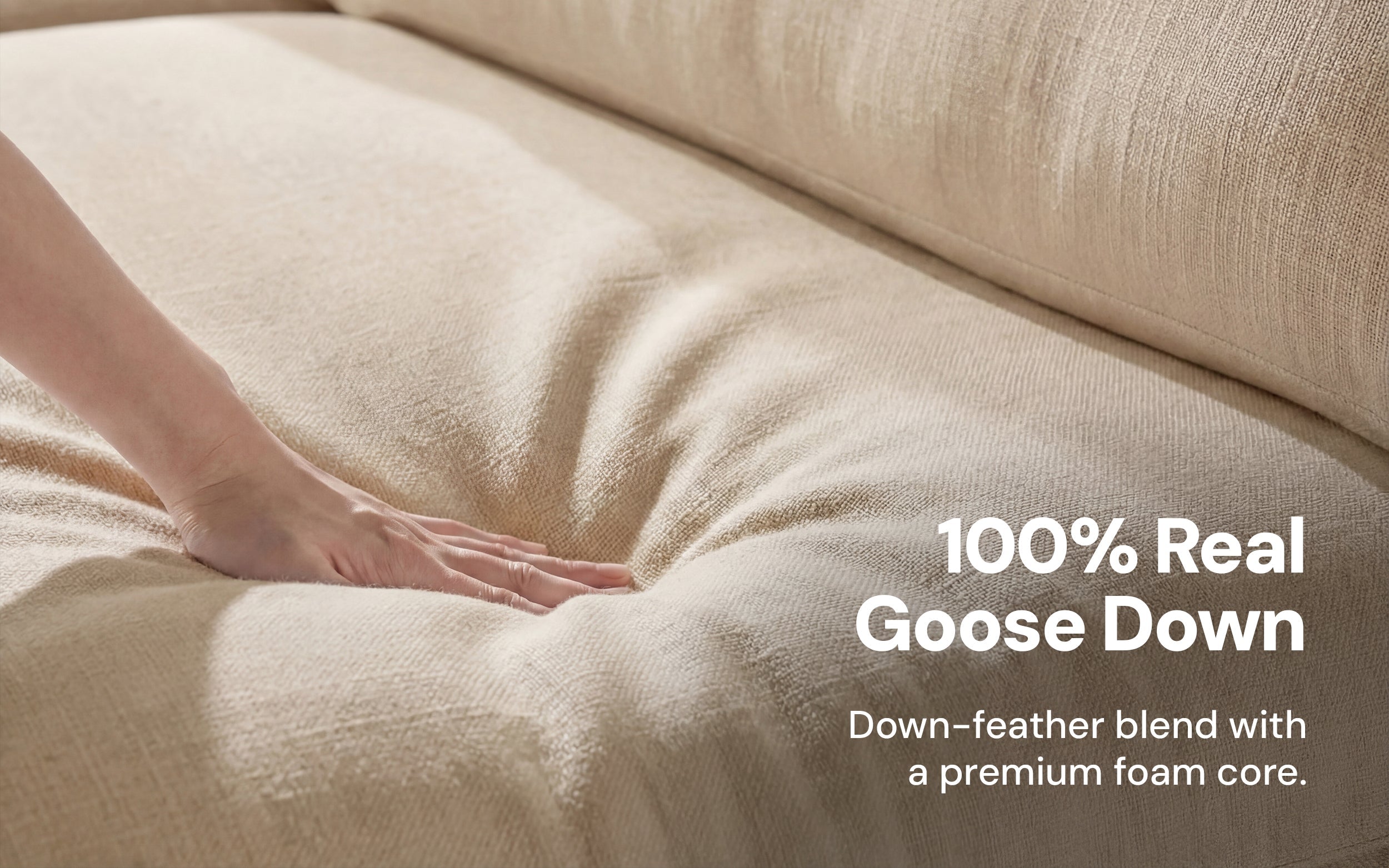 Cloud Couch Luxe Ottoman Modular Seater | Beige