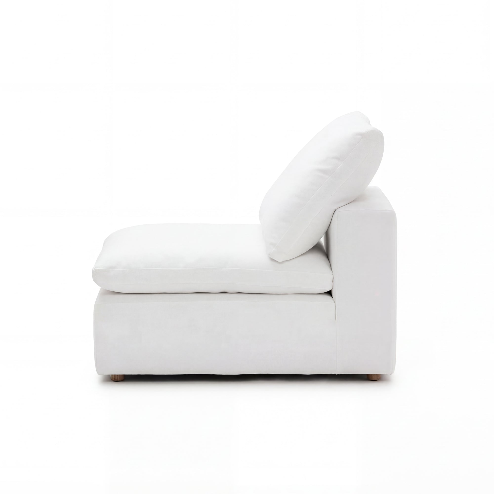 Cloud Couch Armless Replacement Cover | White