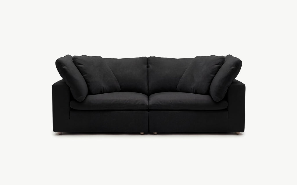 Cloud Couch Luxe 2-Seater Modular Loveseat | Black