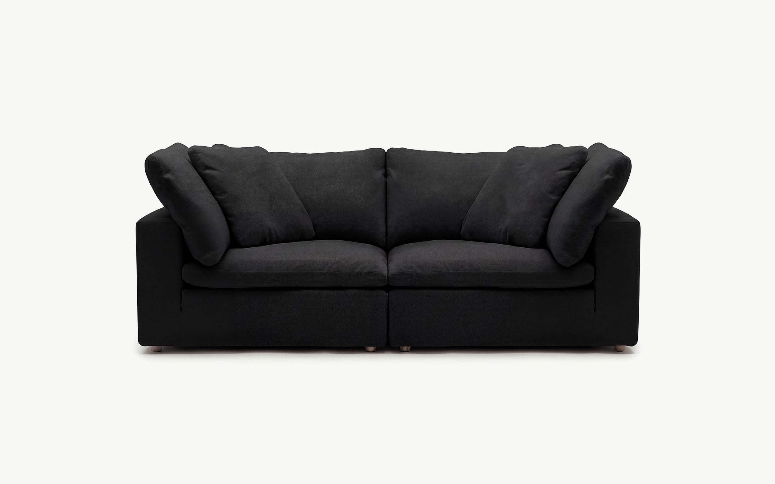 Cloud Couch 2-Seater Modular Loveseat | Black