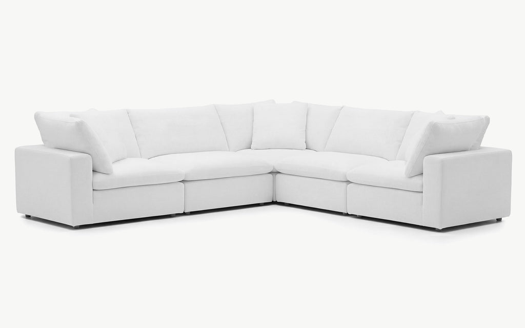 Cloud Couch Luxe 5-Seater Modular Corner Sectional | White