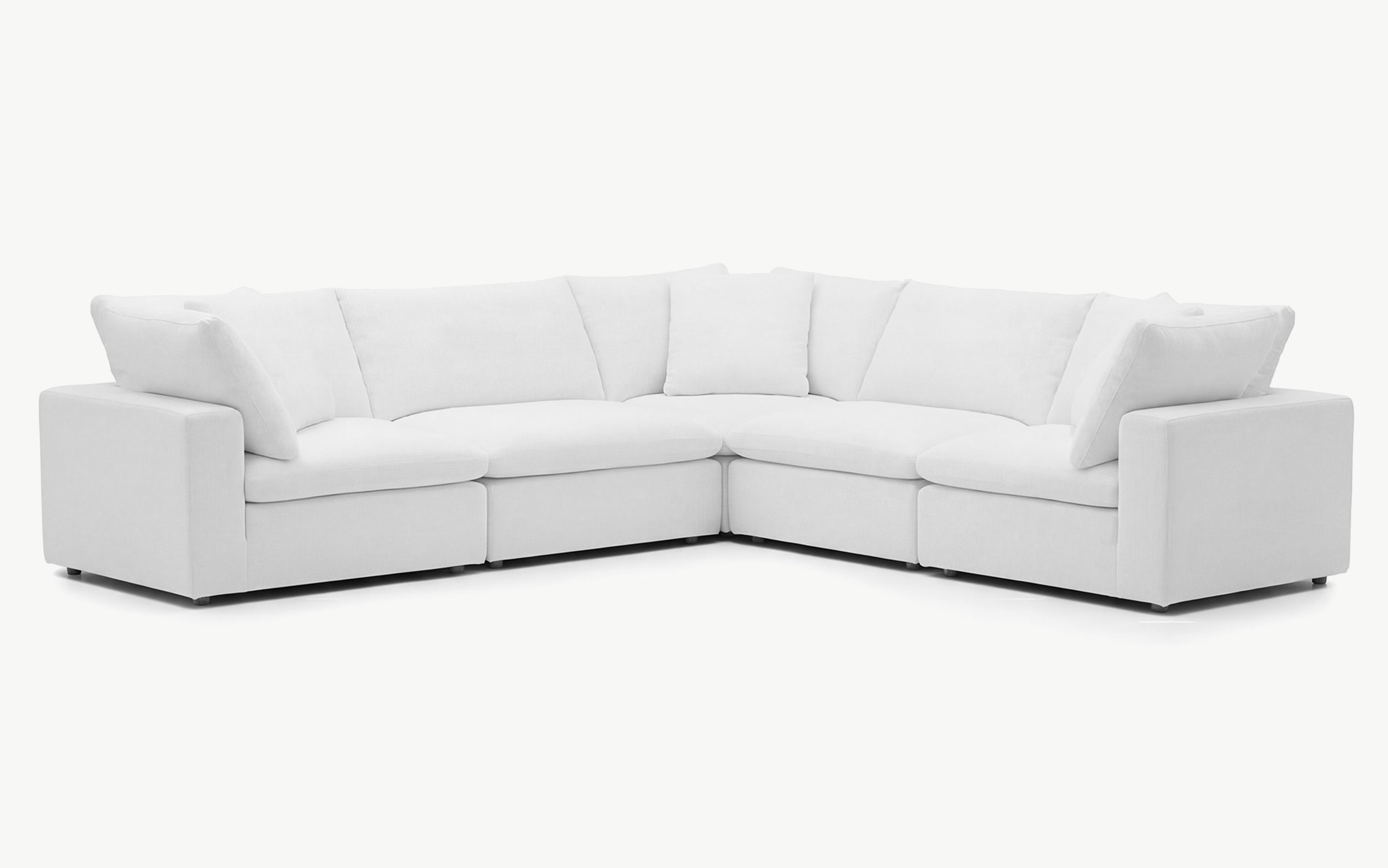 Cloud Couch Luxe 5-Seater Modular Corner Sectional | White