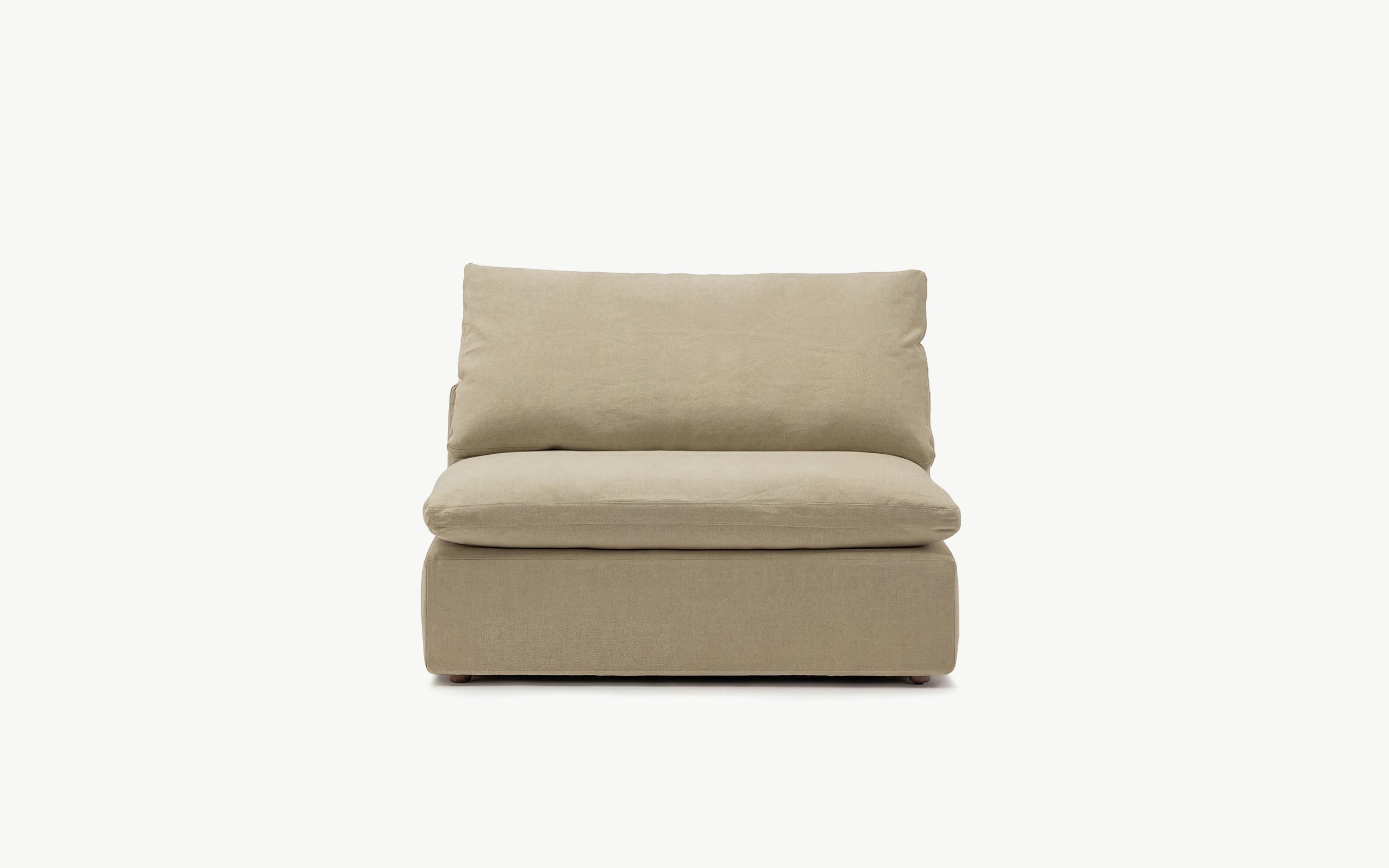 Cloud Couch Luxe Armless Modular Seater | Beige