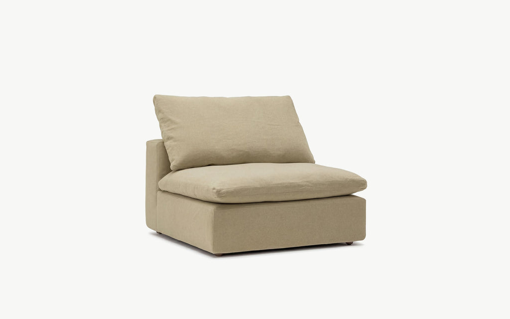 Cloud Couch Luxe Armless Modular Seater | Beige