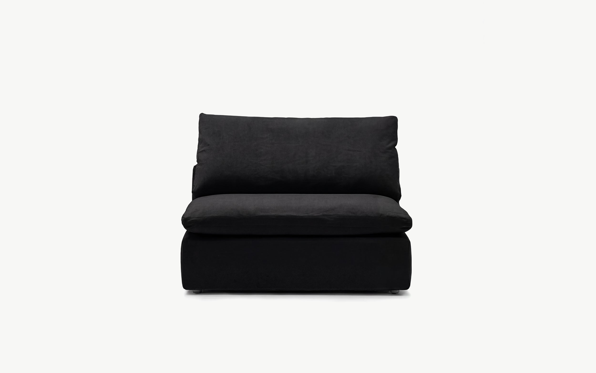 Cloud Couch Armless Modular Seater | Black