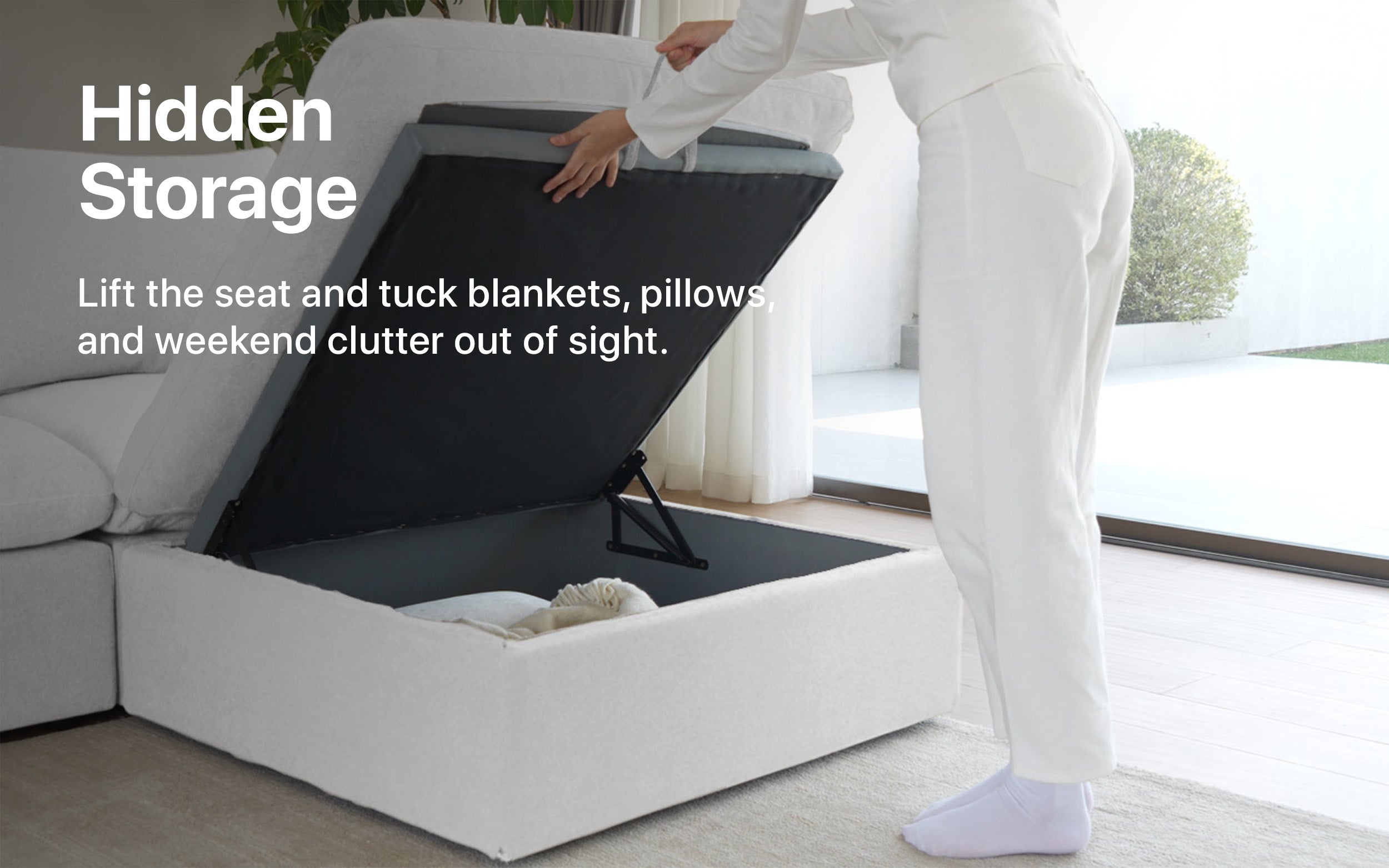 Cloud Couch Corner Modular Seater | White